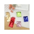 thumbnail image 6 of INSPIRE CHIC Women's Metallic Shiny Shimmer Full Finger Wrist Length Gloves for Party Costume 1 Pair One Size Blue, 6 of 6