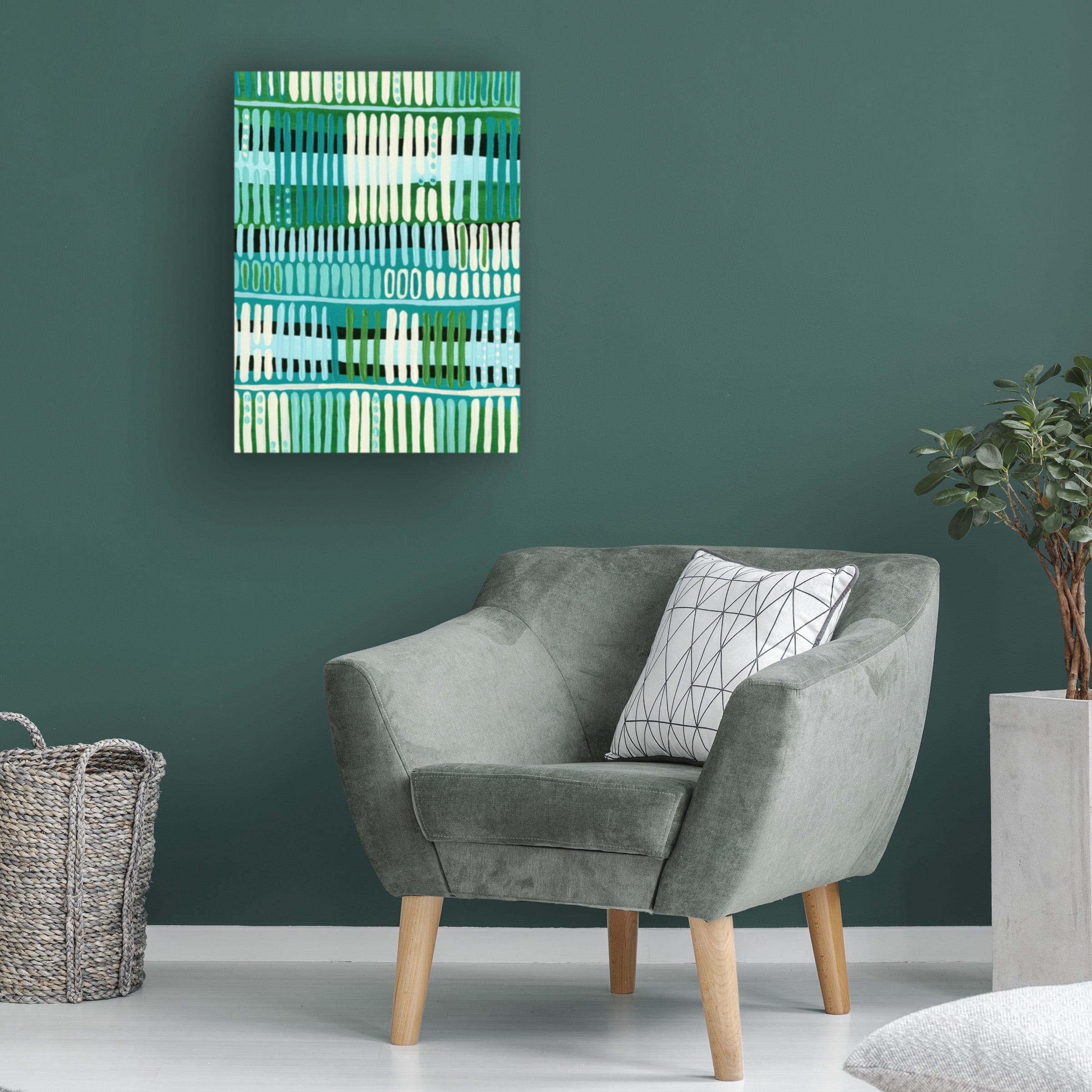 Regina Moore 'Teal Pattern I' Canvas Art