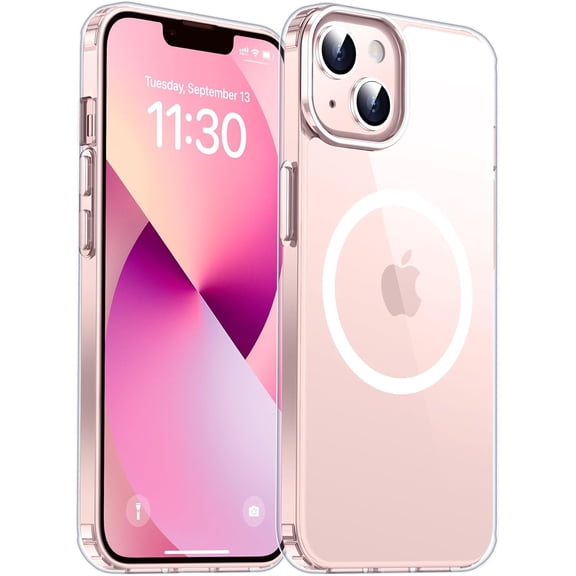 Magnetic for iPhone 13 Case Clear, [Compatible with Magsafe] [Not Yellowing] Slim Shockproof Phone Case for iPhone 13 (6.1")-Clear