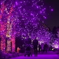thumbnail image 3 of Morttic 66FT 200 LED Christmas Lights, Christmas String Lights Plug in with 8 Modes, Waterproof Christmas Decorations for Xmas Indoor Outdoor Party Home Tree Decor, Purple, 3 of 7