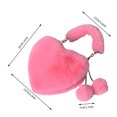 thumbnail image 5 of Bolso de Hombro con Corazón para Mujer, Bolso para Las Axilas Sintética de Felpa para Mujer, Bolso ano Suave Y Cálido, Bolso Sunnimix  Bolso de piel sintética, 5 of 5