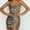 Gray, variant on Wedding Guest Dresses for Women Waist Retraction Open Back Silk Bright Face Fashion Strap Dress