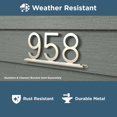 thumbnail image 3 of shiyou-Derby (1-Pack) "0" Modern Metal House Numbers for Customized System in Nickel | Outside Number Plaque | Rust-Resistant, Personalized Address Sign, 3 of 4