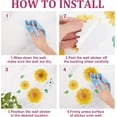 thumbnail image 5 of Sunflower Wall Stickers 3D Flower Wall Decals Wall Art DIY Floral Wall Decor Retro Butterfly Removable for Kitchen Home Living Room Bedroom TV Bathroom Window Door Decoration 25 x 14.3 Inch DIY, 5 of 5