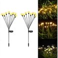 thumbnail image 1 of 2 PCS Decorative Solar Garden Lights, 8 LED Outdoor Solar Lamp Fireflies, Solar Charge, Yard Decorations, Waterproof Patio, Lawn and Garden Light, 1 of 5