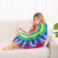 thumbnail image 4 of Colorful Rainbow Tie Dye Spiral Pattern Blanket Hoodies for Kids 6-13YR Oversize Wearable Blanket Hoodies for Boys Girls Teens, 4 of 7