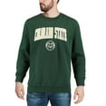 thumbnail image 4 of Men's Colosseum Green Colorado State Rams Arch & Logo Crew Neck Sweatshirt, 4 of 5