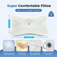 thumbnail image 3 of edx King Size Bed Pillow Effective Pain Relief Cooling Pillow for Neck Support, Ergonomic Contour Memory Foam Cervical Neck Pillow for Side Back Stomach Sleepers, White, 3 of 8