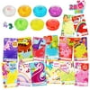 JOYIN 28 Pack Valentine Day Gifts Cards Dinosaur/Unicorn Filled in Slime for Kids Party Favor for Classroom Exchange Prizes and Valentine Exchange Gifts Valentine?s Greeting Cards