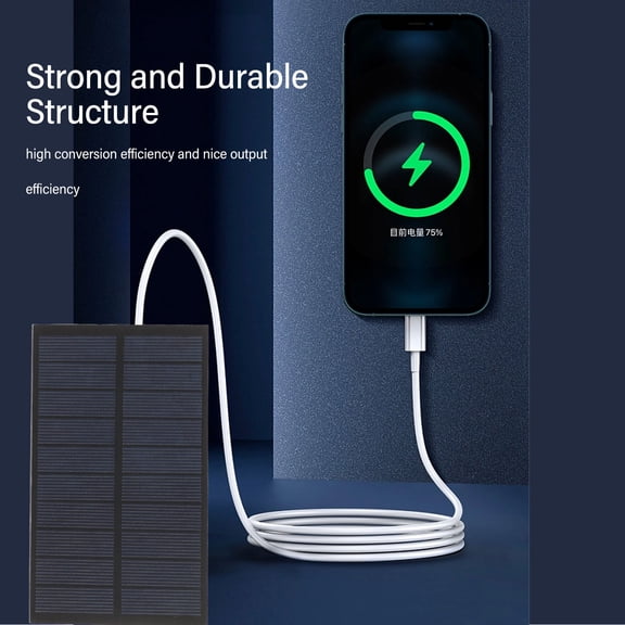 Eco,Friendly Solar Battery Charger: 5V, Slim Design, Reliable Polycrystalline Power for Devices