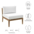thumbnail image 6 of Lounge Sofa Middle Chair, Grey Gray Natural, Teak Wood, Outdoor Patio Balcony Cafe Bistro Garden Hospitality Restaurant, Modern Contemporary HB34229, 6 of 7