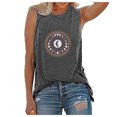 thumbnail image 1 of Gibobby Blusas sueltas básicas con estampado de cuello redondo para mujer(Gris,XG), 1 of 4