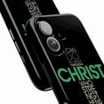 thumbnail image 2 of Minimalist Philippians 4:13 Phone Case, Black Green Christ Strengthens Me Cover for iPhone 17 16 15 14 13 12 11 Plus Pro Max Mini, 2 of 6
