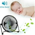 4 Inch Small USB Desk Fan, Mini Quiet Fan with Metal Construction
