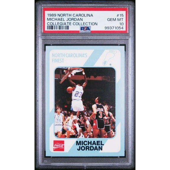 Graded 1989 North Carolina Collegiate Collection Michael Jordan #15 Basketball Card PSA 10 Gem Mint