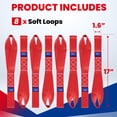 thumbnail image 3 of MOCA 8-Pack Soft Loop Tie Down Straps 4,000 Load Capacity & 12,000 Lbs Breaking Strength 1.6 x 17 inches Heavy Duty Tie Down Straps for Securing ATV, UTV, Motorcycles, Scooters & Dirt Bikes(Red), 3 of 8