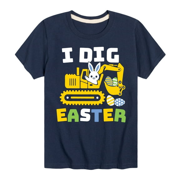 Instant Message - I Dig Easter - Toddler & Youth Short Sleeve Graphic T-Shirt