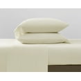 thumbnail image 6 of Brooklyn Loom 300 Thread Count Sateen 100% Rayon from Bamboo Deep Pocket 4 Piece Queen Sheet Set in Ivory, All Season, Adult Size, OEKO-TEX Certified, 6 of 10