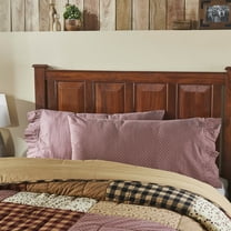 VHC Brands Pip Vinestar Ruffled King Pillow Case Set of 2 21x40 4, Cotton Pillow Case, Country Covers for Pillows, Pip Vinestar Collection, Rectangle 21x44, Burgundy