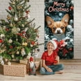 thumbnail image 4 of Kumdkd Christmas Door Cover Curtain Banner - Santa Claus & Dog-Themed Outdoor Holiday Decoration (90x180cm/35.43x70.87in), Multicolor Polyester Fabric for Festive Home Display, 4 of 6