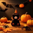 thumbnail image 5 of WYBXZ Black Pumpkin Bear Plush, 11.81IN Stuffed Animal for Halloween, Soft Lint-Free Plush, Spooky Cute Fall Decorative Pillow Toy, 5 of 7
