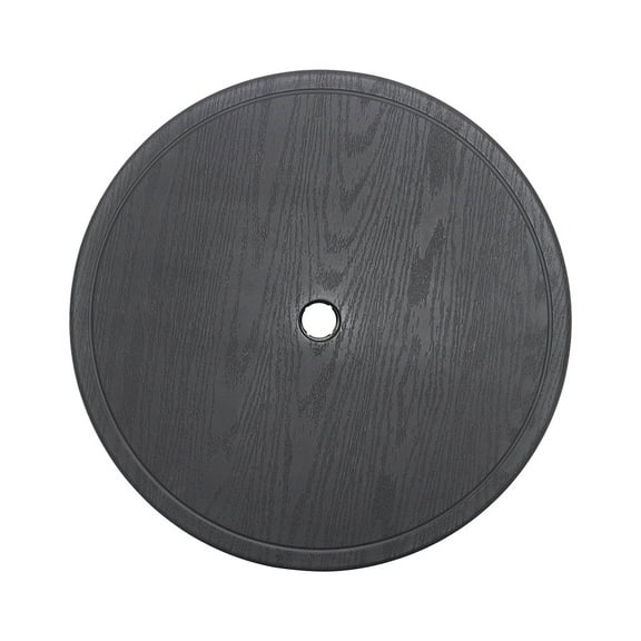 20'' Outdoor Adjustable All Weather Umbrella Table for Beach Patio Garden Poolside Accessory Umbrella Table Top Portable Round Table Fit 38mm (1.5in) Umbrella Pole, Black