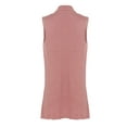 thumbnail image 4 of Made by Olivia Women's Lightweight Sleeveless Draped Open Front Cardigan Vest - Made in USA, 4 of 4