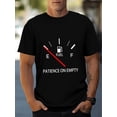 thumbnail image 1 of Men'S Casual Crew Neck T-Shirt with Fuel Gauge Print, Summer Knit Cotton Short Sleeve Tee, Regular Fit Pullover for Weekend Leisure - 100% Cotton, 110gsm, Casual Sporty Tee, Summer Gifts, 1 of 6
