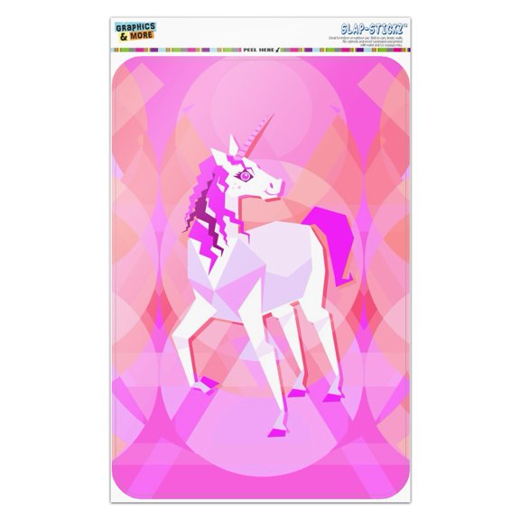 Geometric Pink Unicorn Fantasy Home Business Office Sign