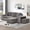 104", Knox Charcoal, variant on Williamspace 104" Sectional Sofa Couch Pull Out Sleeper Sofa Modern L Shaped 3 Seat Sofa Bed Furniture Set with Storage Chaise and 2 Stools for Living Room, Charcoal Grey