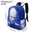 thumbnail image 3 of Hellraiser: Pinhead-theme Backpack, Campus style schoolbag Bookbag with Adjustable Shoulder Straps And Large Zip Compartment, Unisex Travel Bags.42x30x15cm, 3 of 6