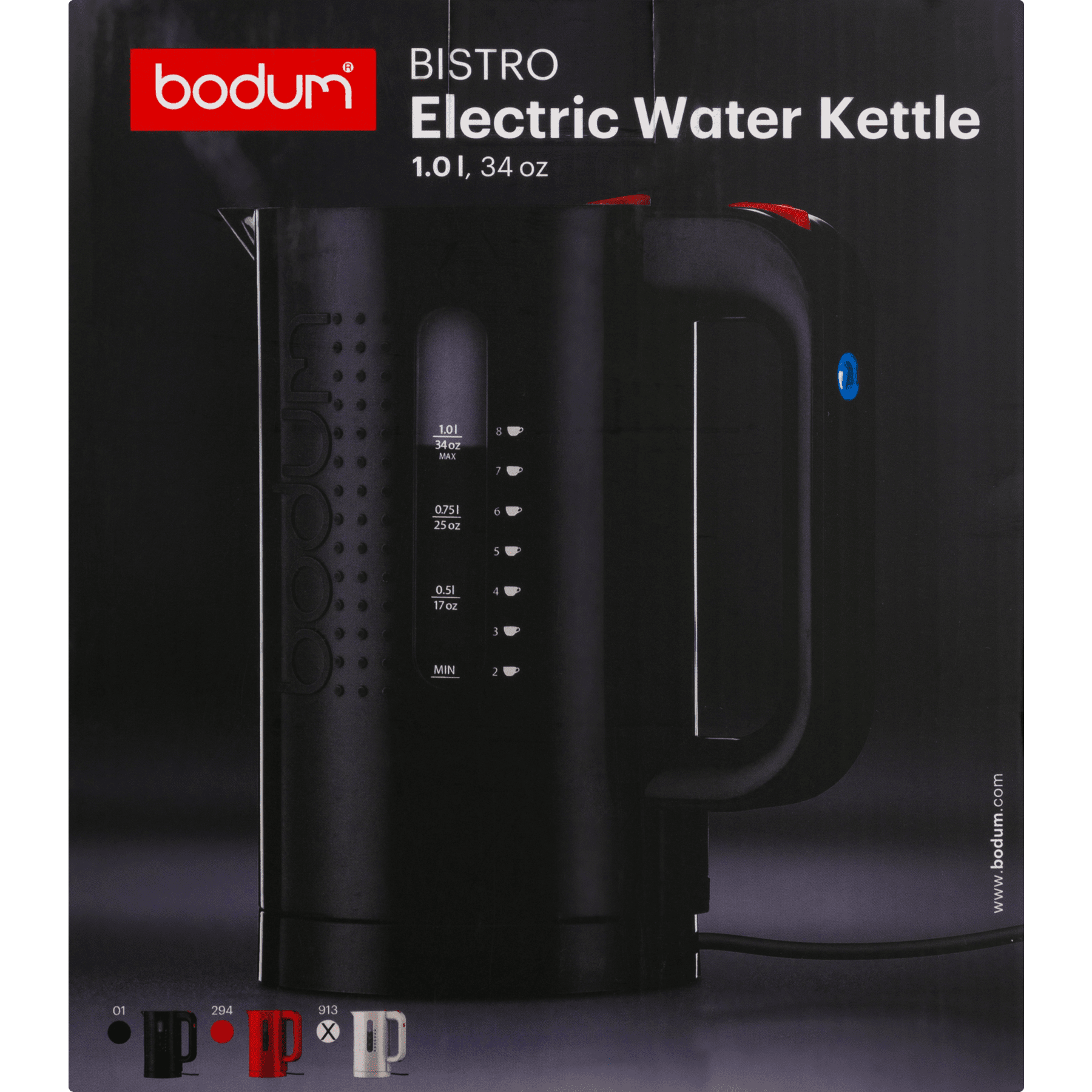 Best Buy: Bodum Bistro 34-Oz. Electric Water Kettle Black BOD-11154-01US