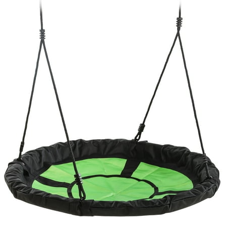 - Swing-N-Slide Nest Swing, 40 in. Diameter, Green with Black Nylon Ropes