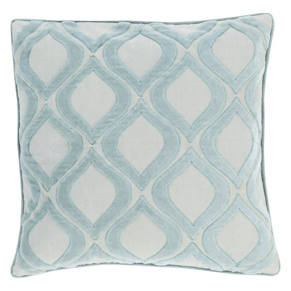 Surya Diamond and Cross Velvet Decorative Throw Pillow