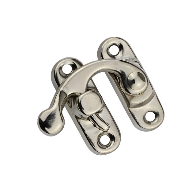Kenally Candado cerrojo Vintage gancho decorativo cerradura protectora oculta joyería caja de muebles Hardware accesorios regalos Herramientas y ferretería Gancho izquierdo plateado