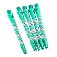 thumbnail image 1 of 6x5 Pcs 50mm Thread Alloy Re-Grooved Dart Stems Shafts Silver Green, 1 of 5