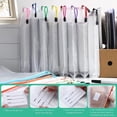 thumbnail image 5 of 80 Pcs A3 Size Mesh Zipper Pouch Plastic File Zipper Bags with Label Pocket 16.9x12.4 in Waterproof Receipt Organizer for Document Travel Home Office School Storage Supplies (Vivid Colors), 5 of 6
