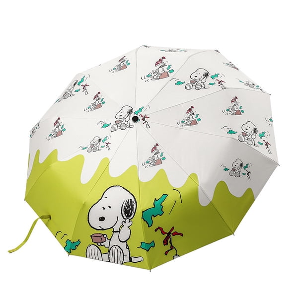 Paraguas a prueba de viento, portátil, plegable, ligero, de Snoopys Anime