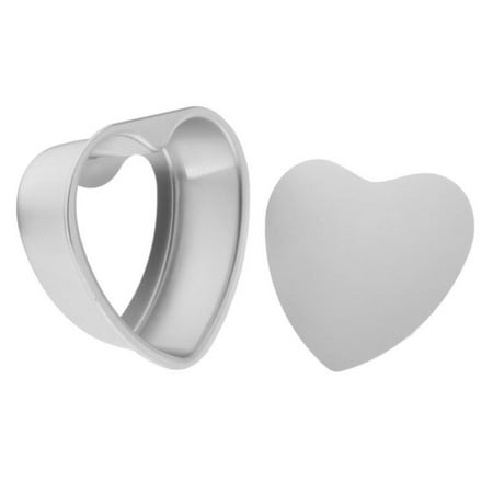 

Aluminum Alloy Heart Shaped Cake Pan DIY Baking Mold Tool with Removable Bottom Silver - 7inch