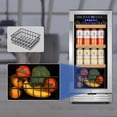 thumbnail image 4 of TITTLA Beverage Refrigerator with Glass Door,130 Cans 3.1 Cubic Feet Under Counter ,with Basket Design for Soda, Beer or Fruit,Silver, 4 of 13
