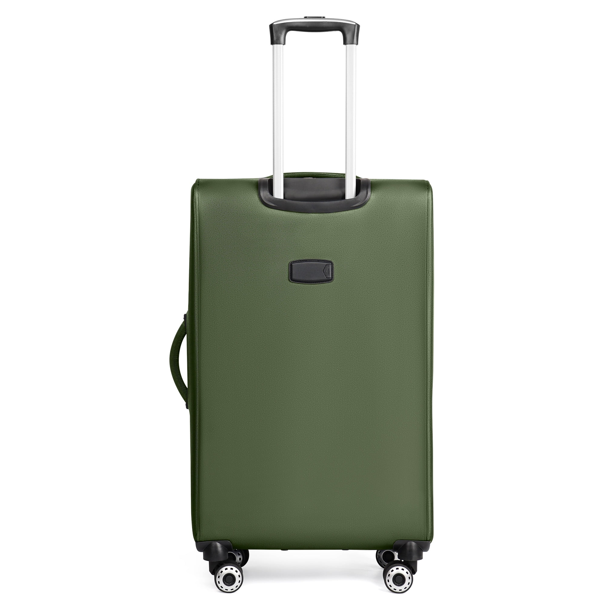 New York Xpress 2-Piece Softside Luggage Set Lightweight Expandable Spinner Suitcase, 20" Carry-on & 28" Checked, Green/Grey, WD8815