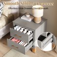 thumbnail image 5 of Leumius Nightstand for Bedroom,Wood Bedside Table with 2 Drawer & Solid Wood Legs,Small Storage Cabinet for Living Room,Gray, 5 of 8