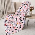 thumbnail image 3 of Gaeub Cartoon Cat And Heart Print Flannel Throw Blanket, Home Fleece Throw Blanket for Couch or Bed,Decorative Blankets,Lightweight Fuzzy Flannel Blanket-40"x30", 3 of 6