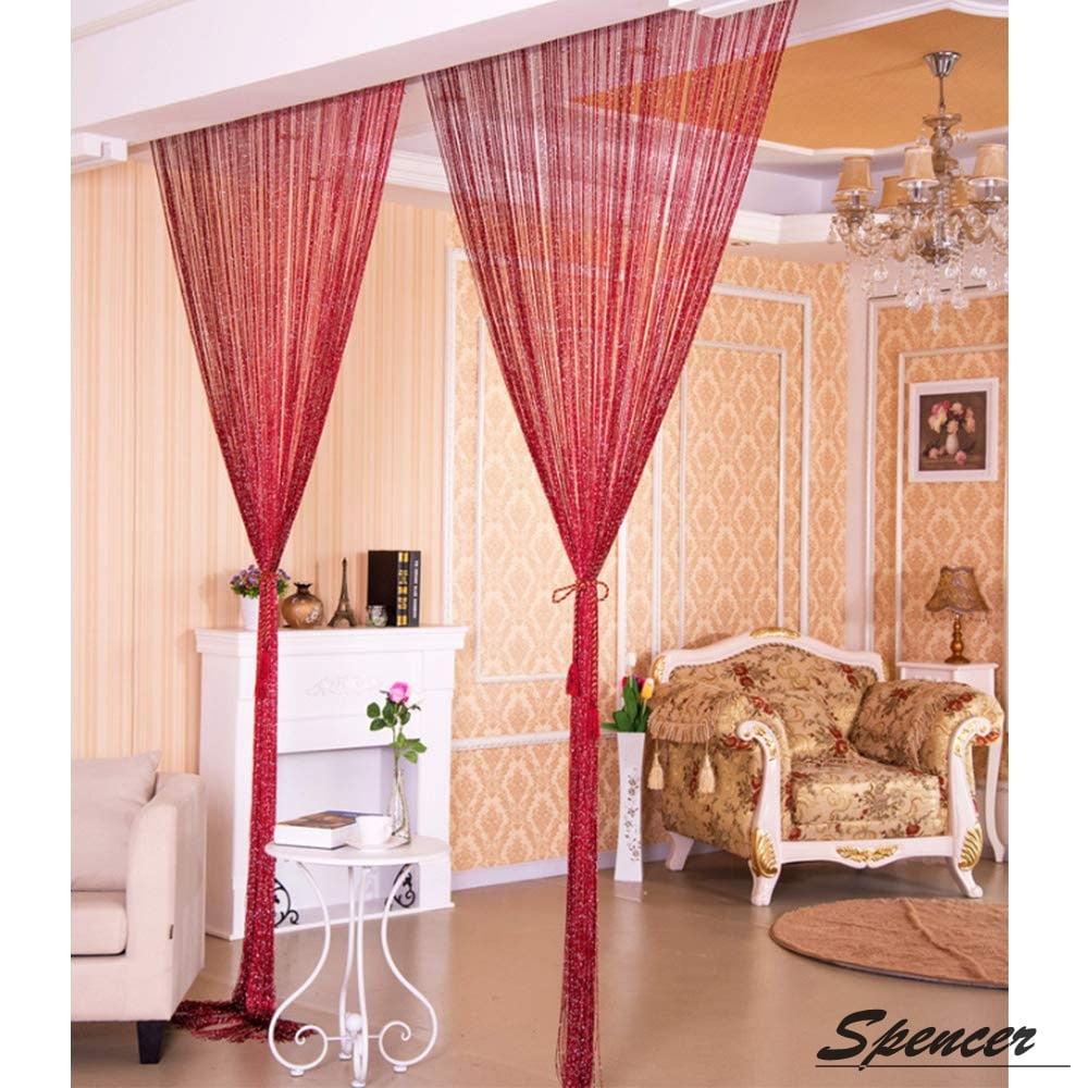 Spencer 1x2m Door String Curtain Drops Beads Wall Panel Fringe