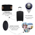 thumbnail image 4 of 1pcs Pull Rod Box Cover Travel Box Cover Dustproof Thickened High Elasticity Cloth Luggage Box Protective Cover black S, 4 of 5