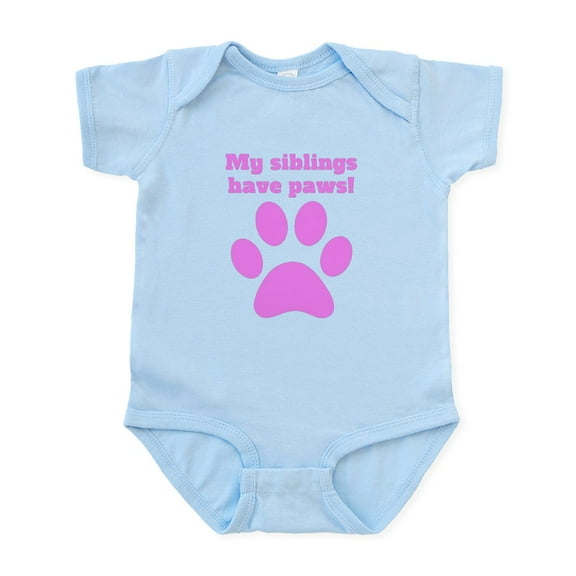 CafePress - My Siblings Have Paws Body Suit - Baby Light Bodysuit, Size Newborn - 24 Months