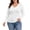 White, variant on Lirrtw Women's Plus Size Long Sleeve Shirts Slim Fit V Neck Thermal Tight Tees Solid Color Basic Undershirt Fall Winter Base Layer(White,X-Large)