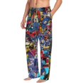 thumbnail image 6 of Mens Pajama Pants Ultra Soft Comfy Lounge Sleep Pants Print Loose Casual Bottoms Loungewear, 6 of 8