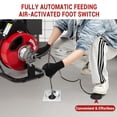 thumbnail image 2 of 75 Ft x 3/8 In Electric Hydraulic Drain Cleaning Machine with Auto-Feed Sewer Snake Auger – 200W Motor, 8 Cutter Heads, Foot Switch – Fits 1"-4" Pipes, Professional Clog Remover for Home & Commercial, 2 of 7