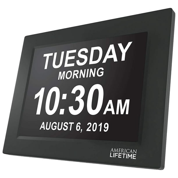 "Happyline" Day Clock Extra Large Impaired Vision Digital Clock with